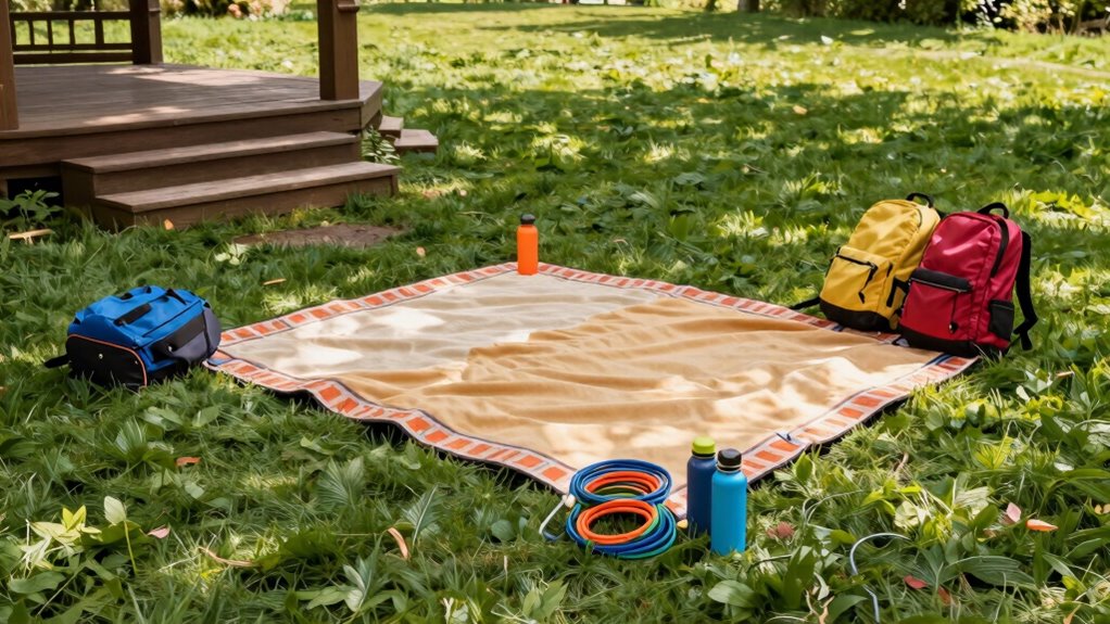 safe outdoor gear arrangement