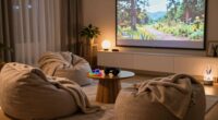 sensory friendly movie night setup