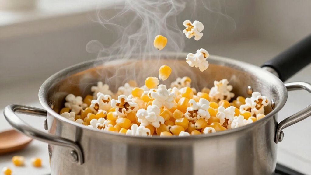 shake for evenly popped popcorn