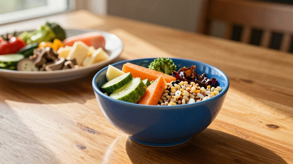 smaller bowls mindful eating