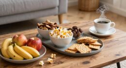 snack organization on table