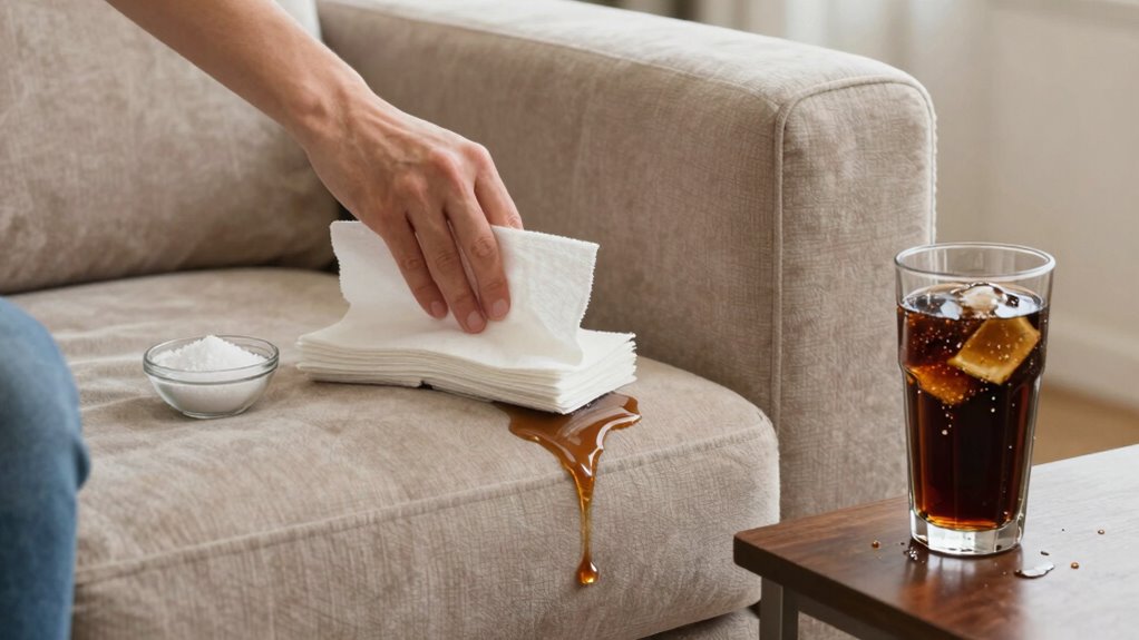 soda spill quick cleanup