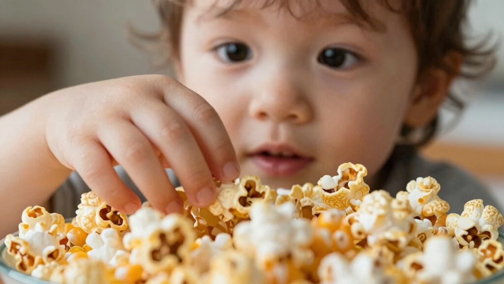 spot small unpopped kernels