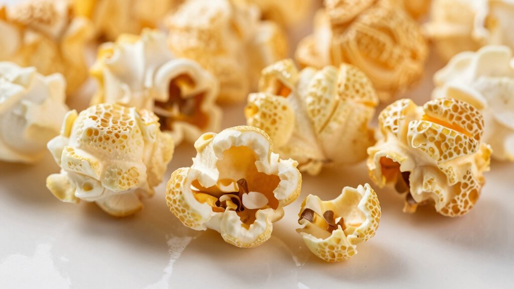sticky irregular popcorn hulls