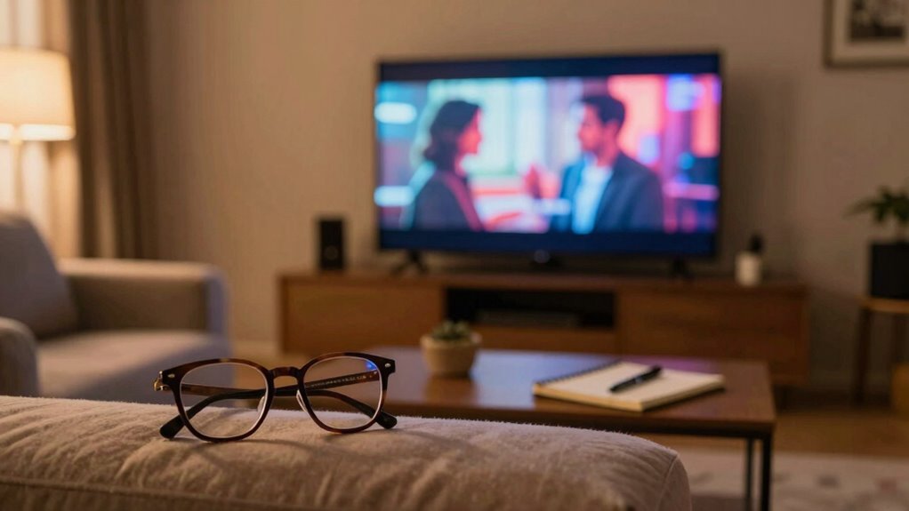 subtitles reduce eye strain