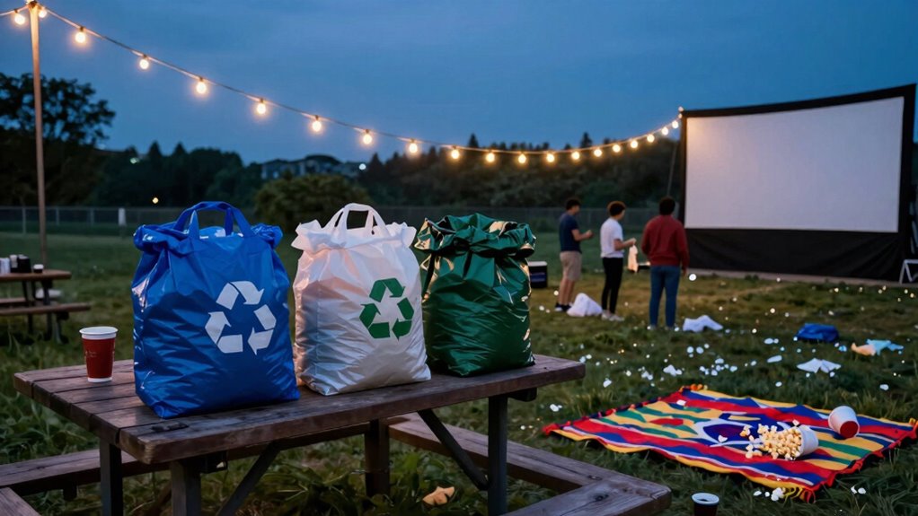 tidy outdoor movie night