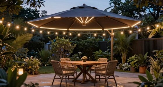 top illuminated patio umbrellas