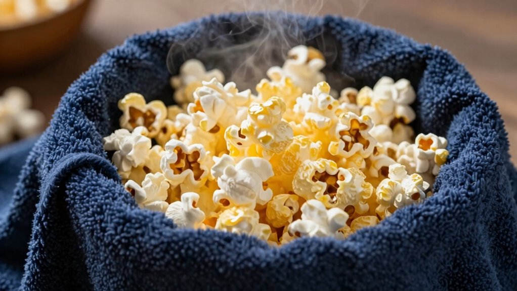 towels maintain popcorn warmth