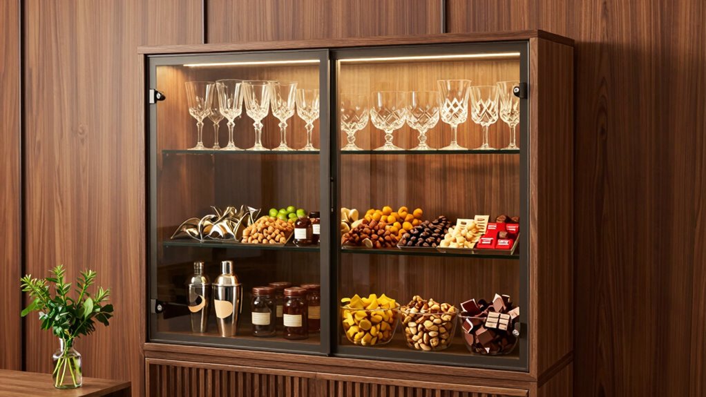 vibrant bar area setup