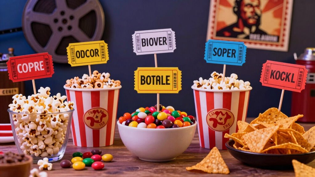 vibrant playful snack labels