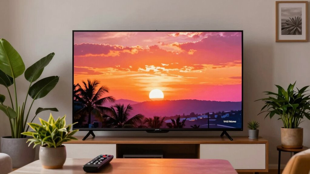 vivid mode enhances colors