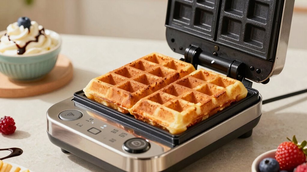 waffle size and features