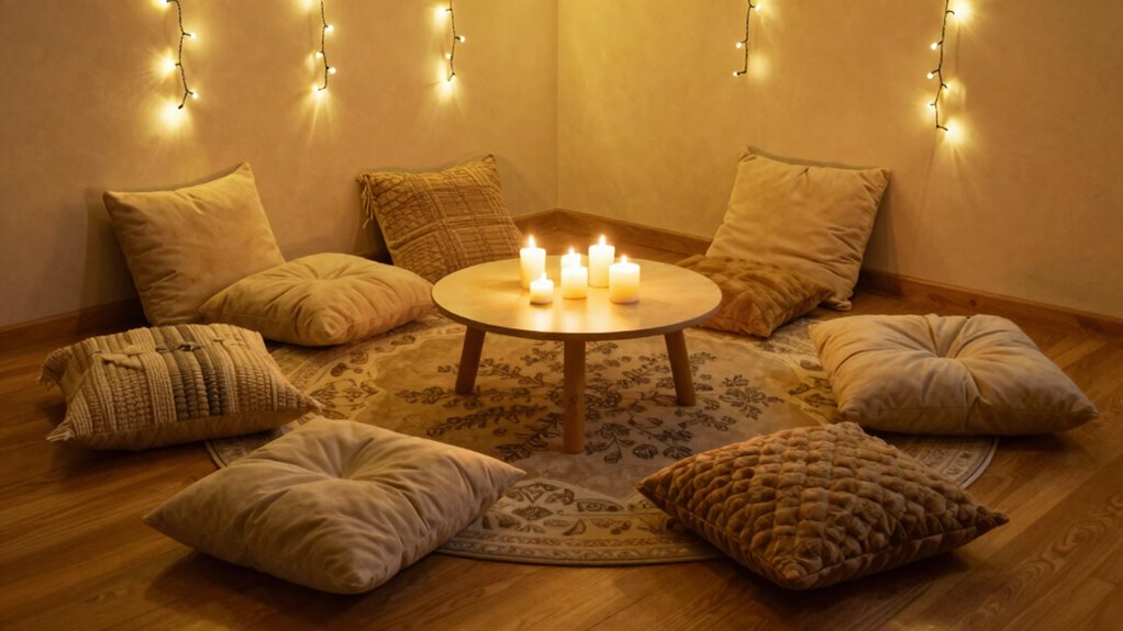 warm ambient lighting setup