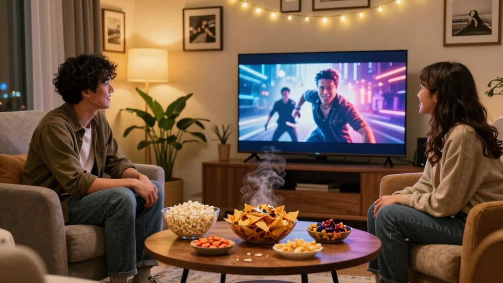 weekly movie night bonding