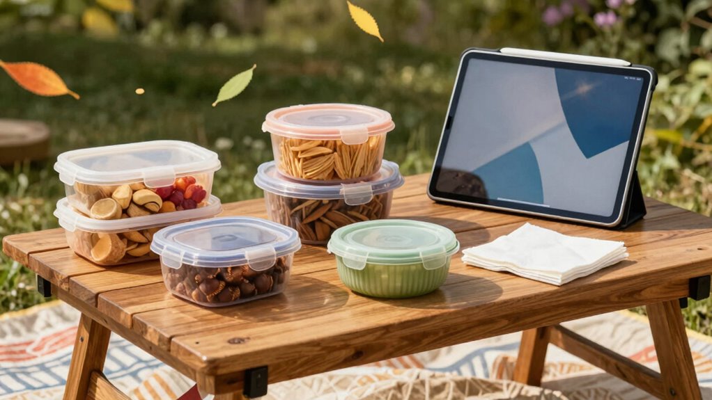 wind resistant snack containers