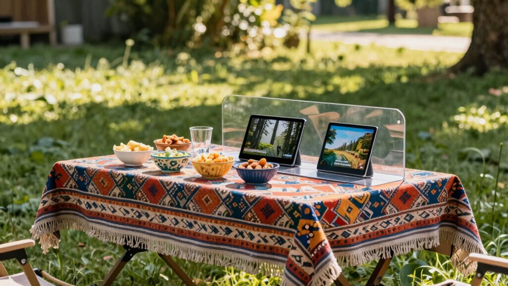 windproof outdoor picnic setup