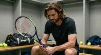 Andrew Garfield Sports Long Hair for Wimbledon Date with Girlfriend Monica Barbaro