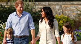 Prince Harry, Meghan and children Archie and Lilibet visit King Charles and Queen Camilla